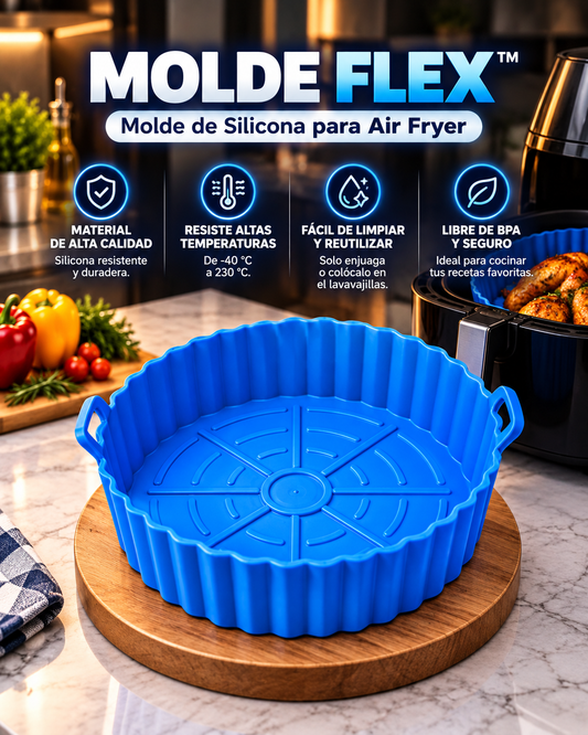 Molde Flex™ | Molde de Silicona para Air Fryer